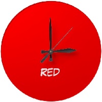 красные часы