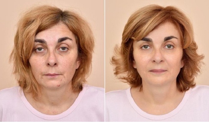 Эффект после нанесения макияжа