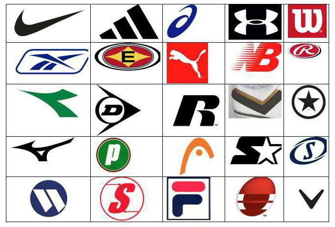 Логотипы брендов спортивной одежды в картинках