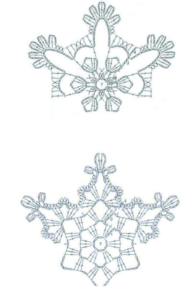 Украшаем дом новогодними снежинками: 58 вариантов вязания крючком, фото № 32