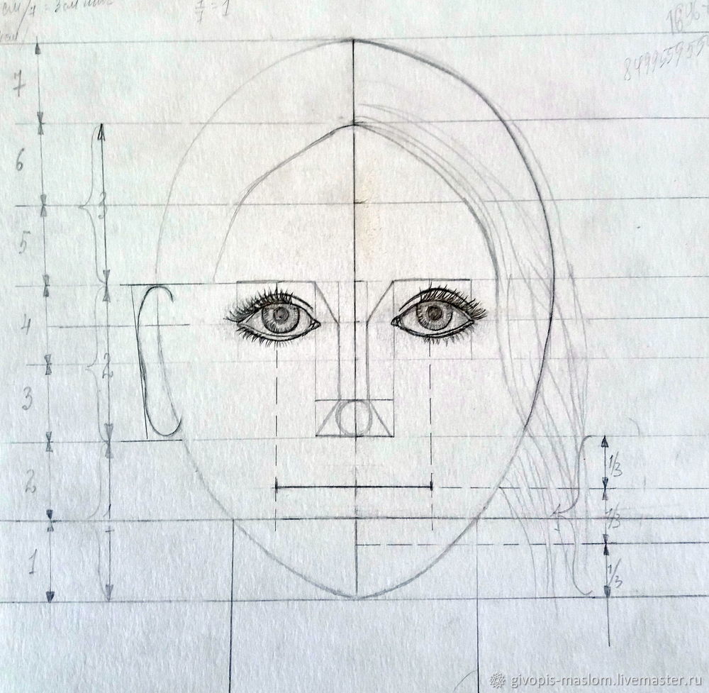 Учимся построению портрета лица девушки, фото № 8