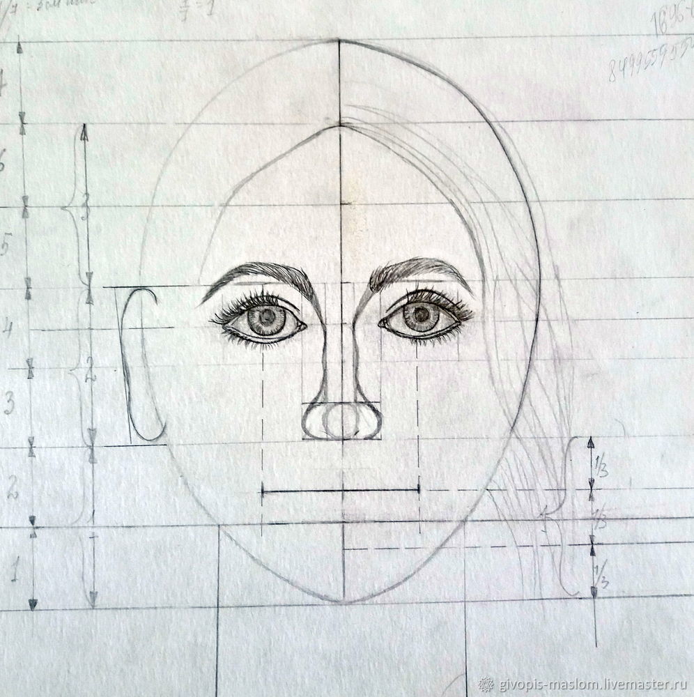 Учимся построению портрета лица девушки, фото № 10