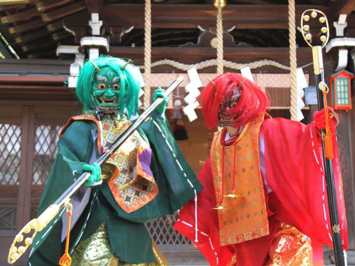 Японские маски демонов