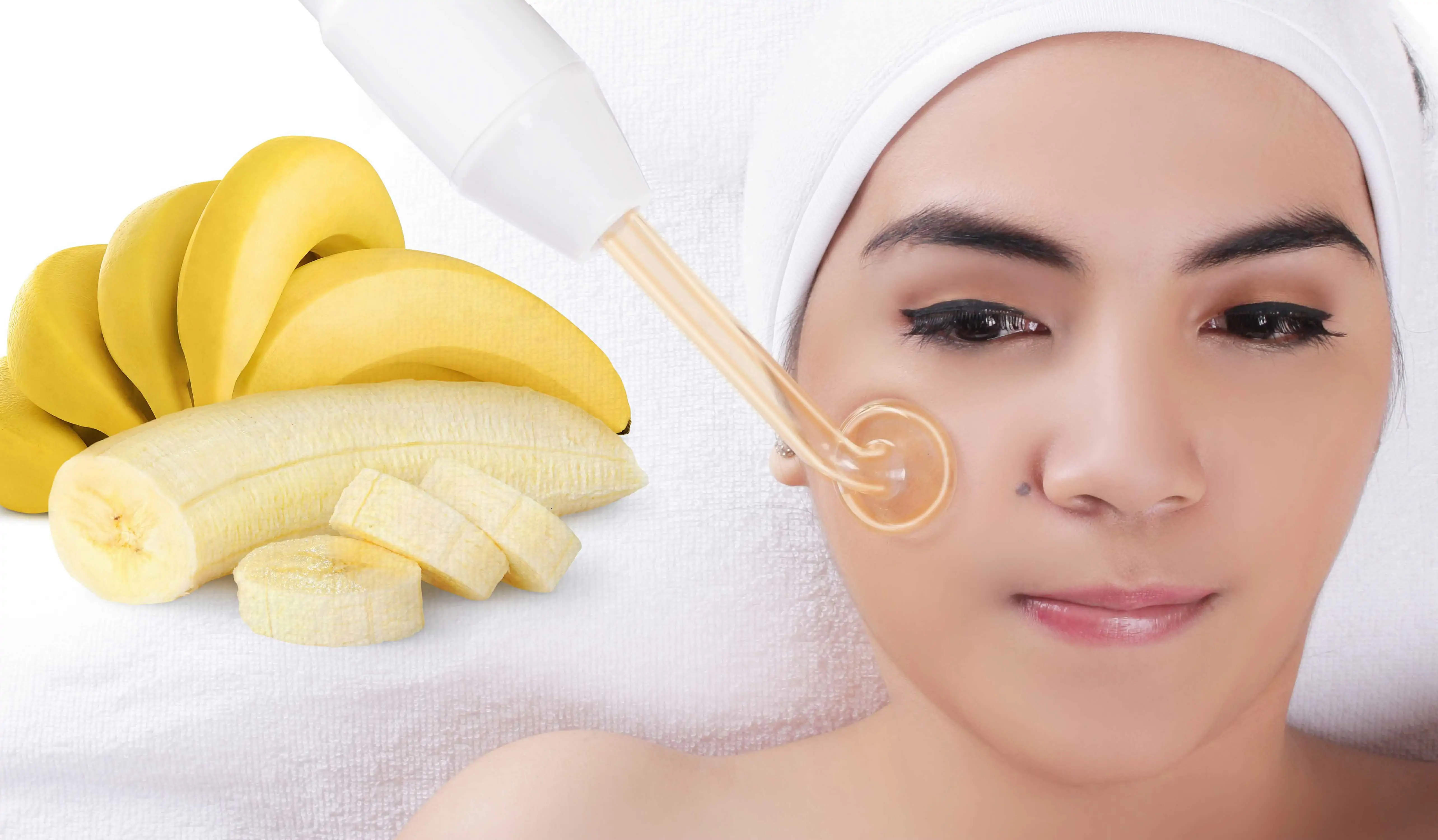 Банановая маска для лица в домашних. Маска для лица. Маска для лица с бананом от морщин. Банановая маска для кожи вокруг глаз. Банан в косметологии для лица.