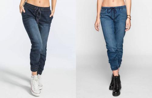 С чем носить спортивные штаны с резинкой внизу. Как называются женские джинсы с резинкой внизу?