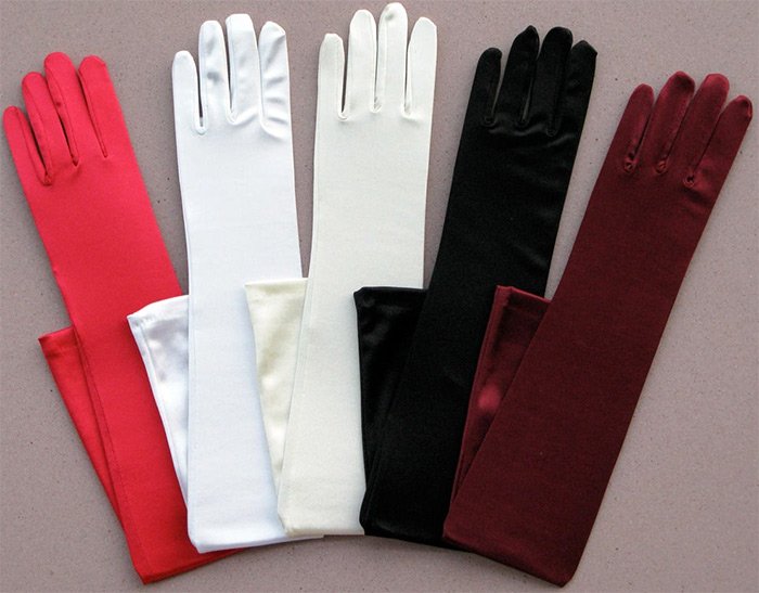 Длинные женские перчатки фото