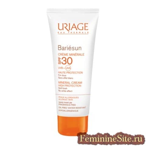 uriage bariesun creme minerale spf30 - Крема с цинком для лица