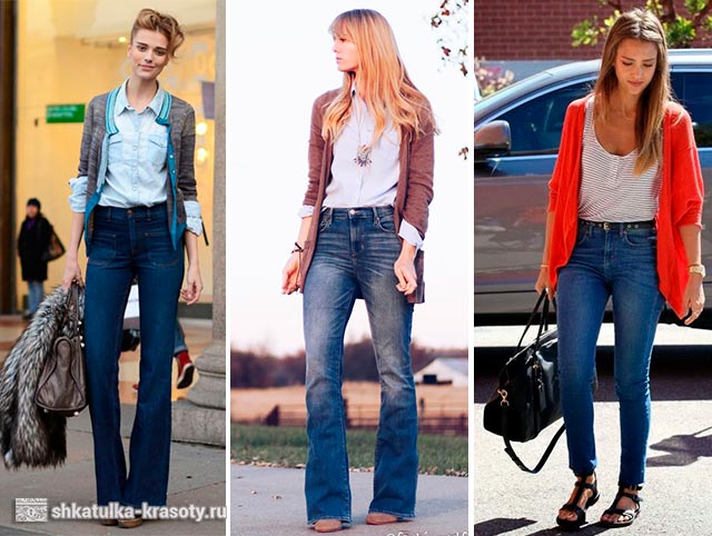 с чем носить высокие джинсы