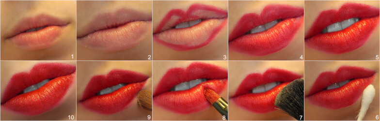 Красим губы: поэтапная схема - Шаг 5. Нанесение помады