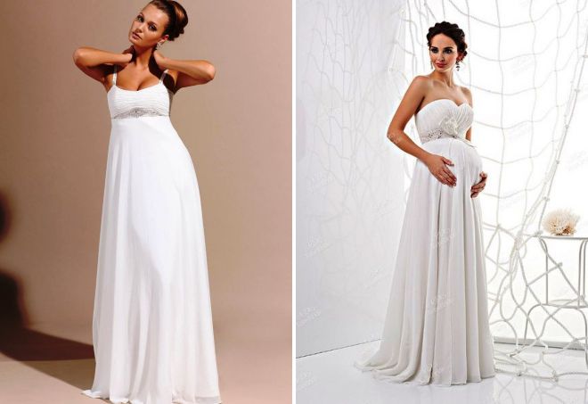 какие свадебные платья лучше выбрать беременным